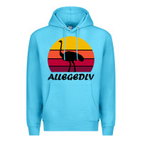 Ocean Blue retro vintage allegedly ostrich Premium Hoodie - linhVisuals