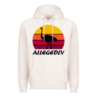 Pale Pink retro vintage allegedly ostrich Premium Hoodie - linhVisuals