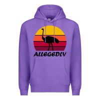 Purple retro vintage allegedly ostrich Premium Hoodie - linhVisuals