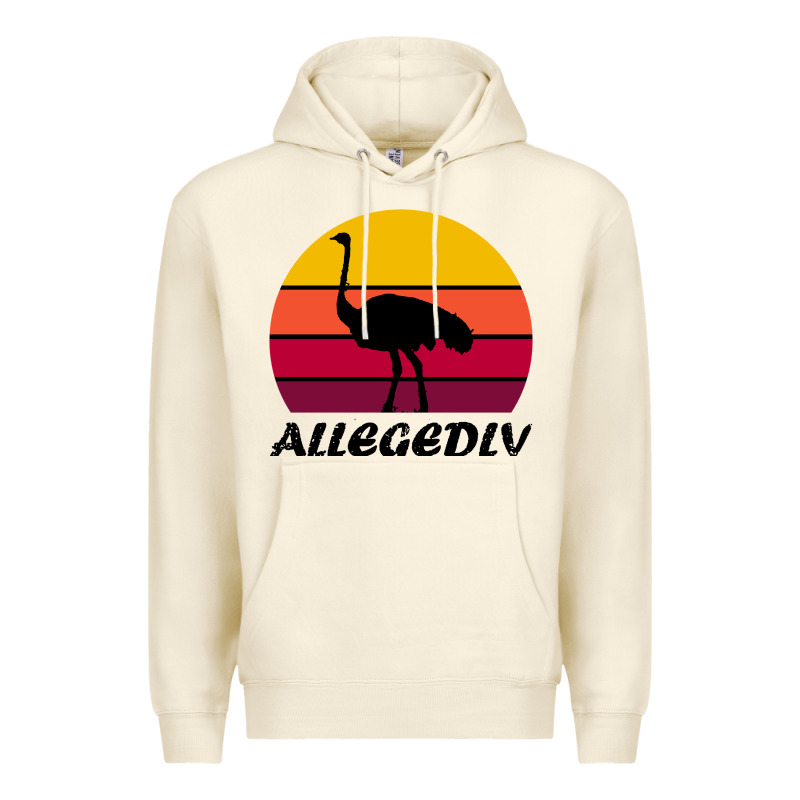 Retro Vintage Allegedly Ostrich Premium Hoodie by linhVisuals | Teevron