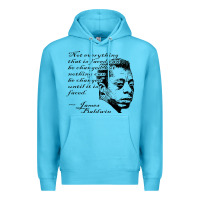 Ocean Blue james baldwin Premium Hoodie - linhVisuals