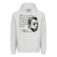Dove Grey james baldwin Premium Hoodie - linhVisuals