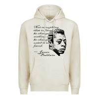 Oatmeal Heather james baldwin Premium Hoodie - linhVisuals