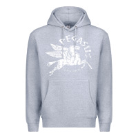 Heather Grey ivory pegasus Premium Hoodie - linhVisuals