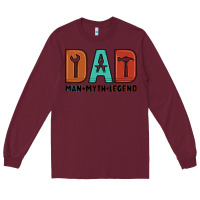 Burgundy dad man myth legend Long Sleeve Tee - Artiststas