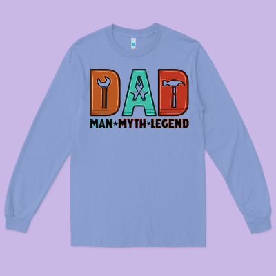 Dad Man Myth Legend Long Sleeve Tee Designed By Artiststas