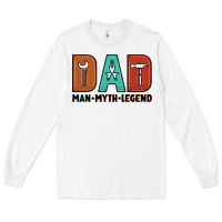 White dad man myth legend Long Sleeve Tee - Artiststas