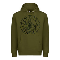 Army Green knights templar sigil Premium Hoodie - linhVisuals