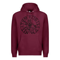 Burgundy knights templar sigil Premium Hoodie - linhVisuals