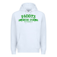 White paddy irish pub Premium Hoodie - linhVisuals