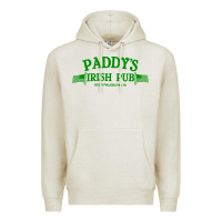 Oatmeal Heather paddy irish pub Premium Hoodie - linhVisuals