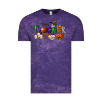 Cloud Purple halloween teacher Vintage Tee - LillyAllenDesigns