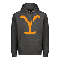 Charcoal Heather dutton ranch Premium Hoodie - linhVisuals