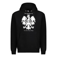 Black poland rzeczpospolita polska polish eagle symbol Premium Hoodie - linhVisuals