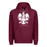 Burgundy poland rzeczpospolita polska polish eagle symbol Premium Hoodie - linhVisuals