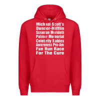 Red fun office tv show Premium Hoodie - linhVisuals
