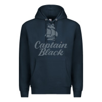 Navy Captain Black Cigar Premium Hoodie - linhVisuals