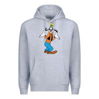 Heather Grey goofy Premium Hoodie - linhVisuals