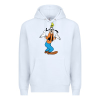 White goofy Premium Hoodie - linhVisuals