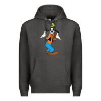 Charcoal Heather goofy Premium Hoodie - linhVisuals