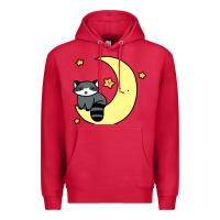 Cardinal crescent moon raccoon Premium Hoodie - linhVisuals