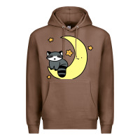 Chestnut crescent moon raccoon Premium Hoodie - linhVisuals