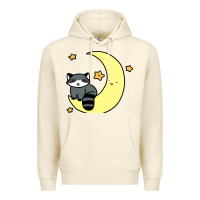 Sandshell crescent moon raccoon Premium Hoodie - linhVisuals
