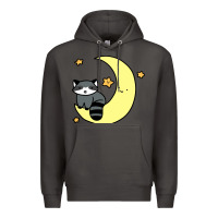 Smoke crescent moon raccoon Premium Hoodie - linhVisuals