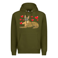 Army Green dutch shepherd dog t  shirt dutch shepherd dog with stuffed animal and Premium Hoodie - linhVisuals