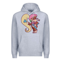 Heather Grey cute guitarist dixie kong Premium Hoodie - linhVisuals