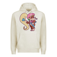 Oatmeal Heather cute guitarist dixie kong Premium Hoodie - linhVisuals
