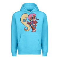 Ocean Blue cute guitarist dixie kong Premium Hoodie - linhVisuals