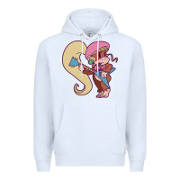 White cute guitarist dixie kong Premium Hoodie - linhVisuals