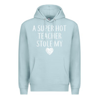 Blue Mist funny a super hot teacher stole my heart unisex t shirt Premium Hoodie - linhVisuals
