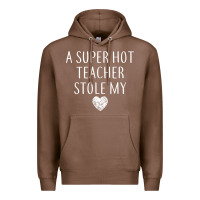 Chestnut funny a super hot teacher stole my heart unisex t shirt Premium Hoodie - linhVisuals