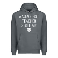 Rock funny a super hot teacher stole my heart unisex t shirt Premium Hoodie - linhVisuals