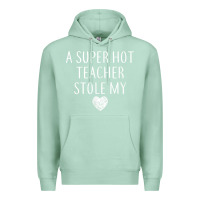 Seafoam funny a super hot teacher stole my heart unisex t shirt Premium Hoodie - linhVisuals