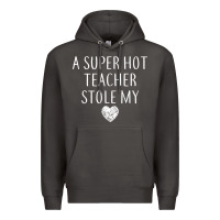 Smoke funny a super hot teacher stole my heart unisex t shirt Premium Hoodie - linhVisuals
