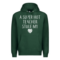 Sports Green funny a super hot teacher stole my heart unisex t shirt Premium Hoodie - linhVisuals