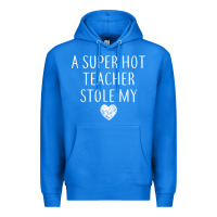 True Royal funny a super hot teacher stole my heart unisex t shirt Premium Hoodie - linhVisuals