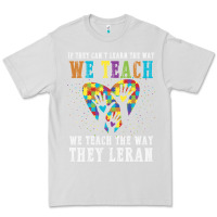 Dove Grey Autism Awareness Teacher Premium Tee - CowhideDigitalArt