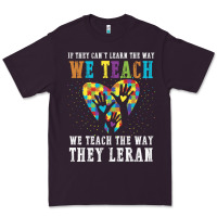 Plum Autism Awareness Teacher Premium Tee - CowhideDigitalArt