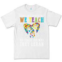 White Autism Awareness Teacher Premium Tee - CowhideDigitalArt