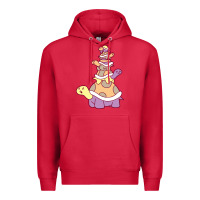 Cardinal cute turtle stack Premium Hoodie - linhVisuals