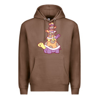 Chestnut cute turtle stack Premium Hoodie - linhVisuals