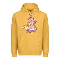 Mustard cute turtle stack Premium Hoodie - linhVisuals