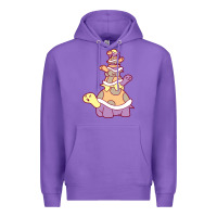 Purple cute turtle stack Premium Hoodie - linhVisuals