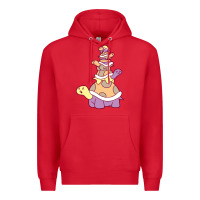 Cute Turtle Stack Premium Hoodie | Teevron