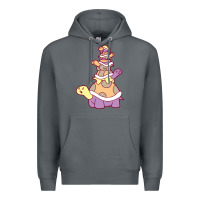 Rock cute turtle stack Premium Hoodie - linhVisuals