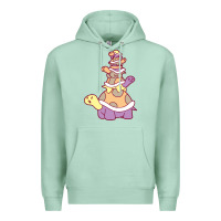 Seafoam cute turtle stack Premium Hoodie - linhVisuals